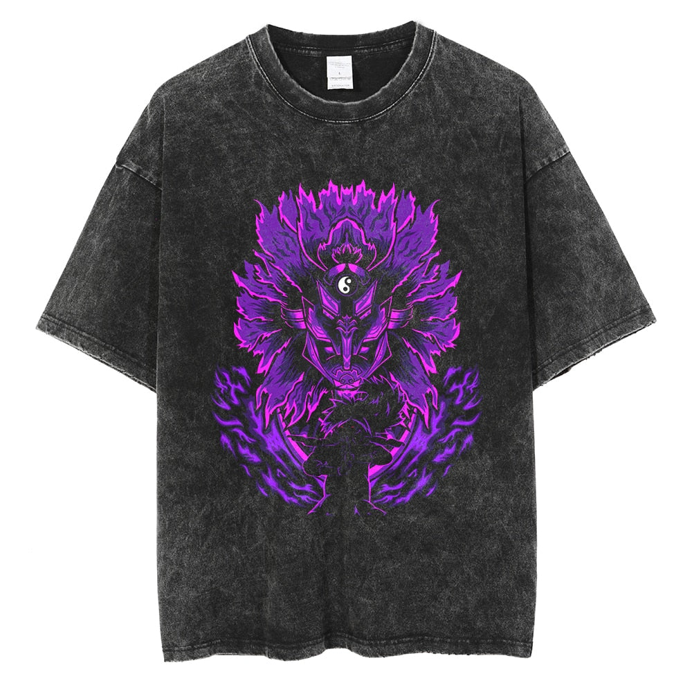 Purple Summon Vintage Oversized Tee